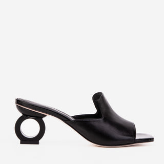 The Tory Black Leather Women Sandal - Glamourous Grace