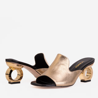 The Tory Gold Leather Women Sandal - Glamourous Grace