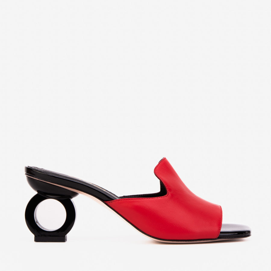 The Tory Red Leather Women Sandal - Glamourous Grace