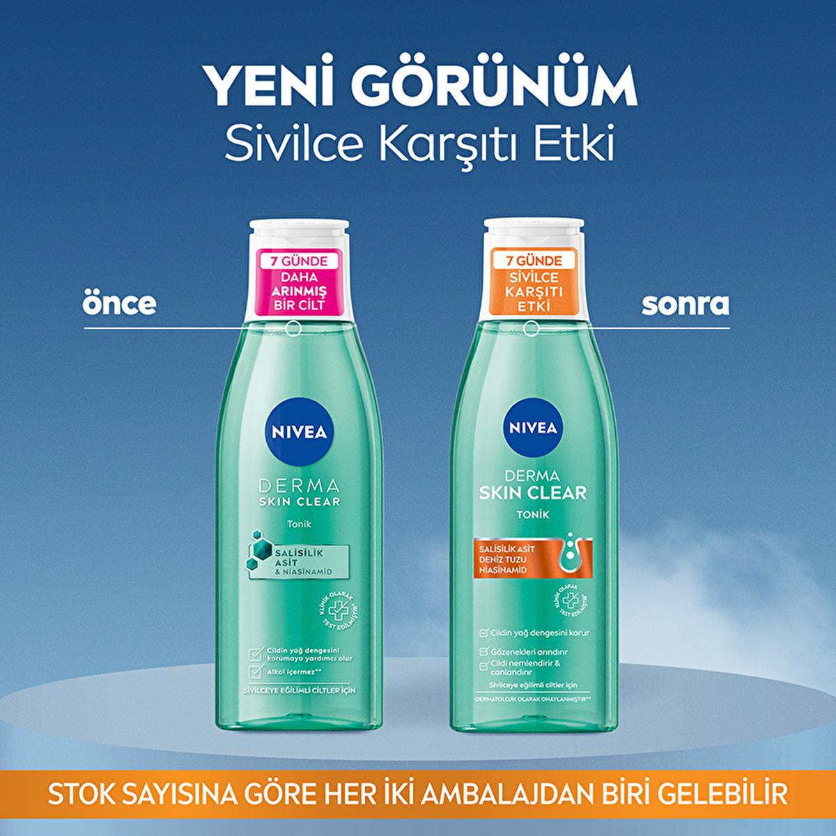 Nivea Derma Skin Clear Anti-Acne Facial Toner - Salicylic Acid (BHA) & Niacinamide - Pore Cleansing, Oil Control, and Skin Revitalizing Toner for Acne-Prone & Oily Skin - Glamourous Grace