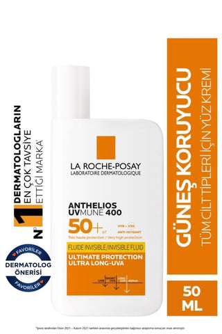 La Roche Posay Anthelios UVMUNE 400 Invisible Fluid Sunscreen SPF50+ 50ml - Glamourous Grace