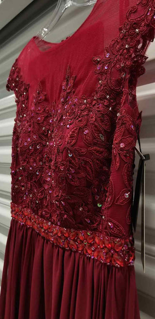 CLEARANCE - Cinderella Divine UJ0011 Cap Sleeved Long Dress (Size S)