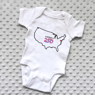 America250™ U.S. Outline Baby Onesie