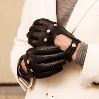 Umberto (brown) - Italian lambskin leather driving gloves & touchscreen feature - Glamourous Grace