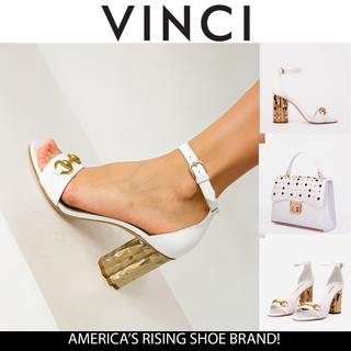 The Avlonya Block Heel White Leather Women Sandal - Glamourous Grace