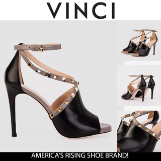 The Ribnica Black Leather Ankle Strap Women Sandal - Glamourous Grace