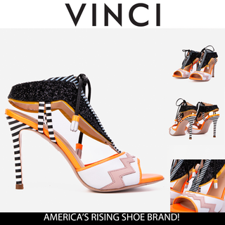 The Santa Amaro Orange Glitter Leather Women Sandal - Glamourous Grace