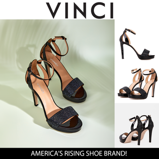 The Mars Platform Heel Black Leather Women's Sandal - Glamourous Grace