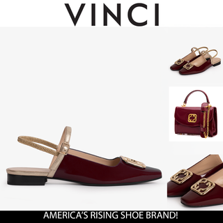 The Rosalinda Burgundy Patent Leather Women Flat Slingback Sandal - Glamourous Grace