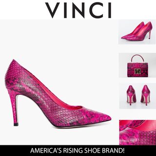 The Queen Fuchsia Pythn Leather Pump Women Shoe - Glamourous Grace