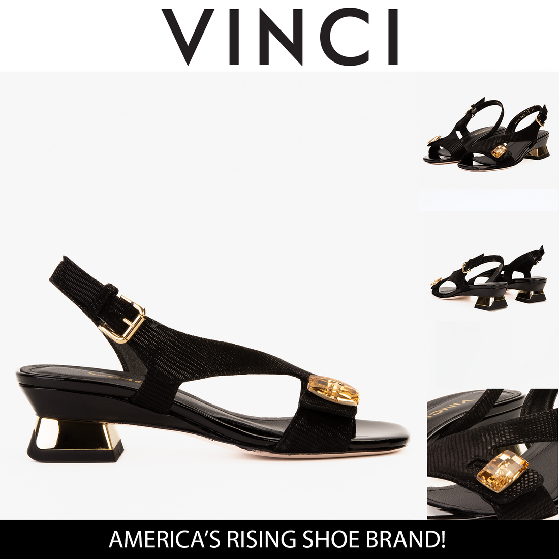 The Iconic Black Leather Women Sandal - Glamourous Grace