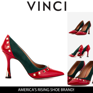 The Bella Vita Studded Red & Green Leather Pump Women Shoe - Glamourous Grace