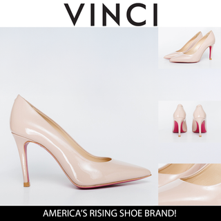 The Ege Cream Leather Pump Fuchsia Sole Women Shoe - Glamourous Grace