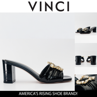The Micro Black Leather Women Sandal - Glamourous Grace