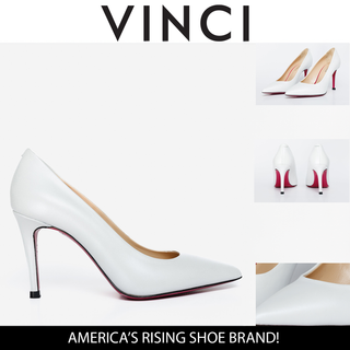 The Ege White Leather Pump Fuchsia Sole Women Shoe - Glamourous Grace