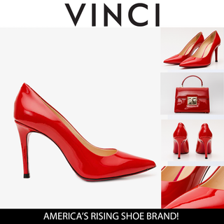 The Ege Red Leather Pump Fuchsia Sole Women Shoe - Glamourous Grace
