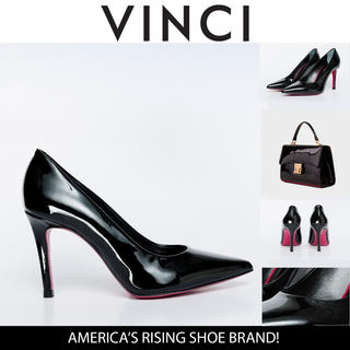 The Ege Black Patent Leather Pump Fuchsia Sole Women Shoe - Glamourous Grace
