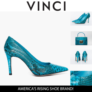 The Queenn Turquoise Pythn Leather Pump Women Shoe - Glamourous Grace