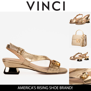 The Iconic Gold Leather Women Sandal - Glamourous Grace