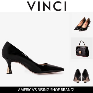 The Brunello Black Patent Leather Pump Women Shoe - Glamourous Grace