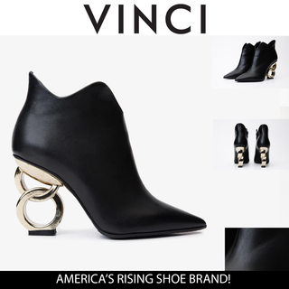 The Abriel Black Leather Ankle Women Boot - Glamourous Grace