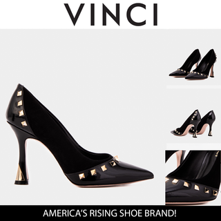 The Bella Vita Studded Black Leather Pump Women Shoe - Glamourous Grace