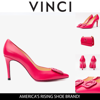 The Maneadero Pink Leather Pump Fuchsia Sole Women Shoe - Glamourous Grace LLC