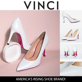The Ege White Leather Pump Fuchsia Sole Women Shoe - Glamourous Grace