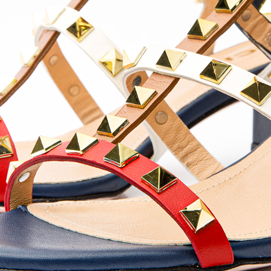 The Nejapa Multicolor Multi Strap Leather Women Sandal - Glamourous Grace