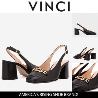 The Potomac Black Slingback Leather Women Sandal - Glamourous Grace