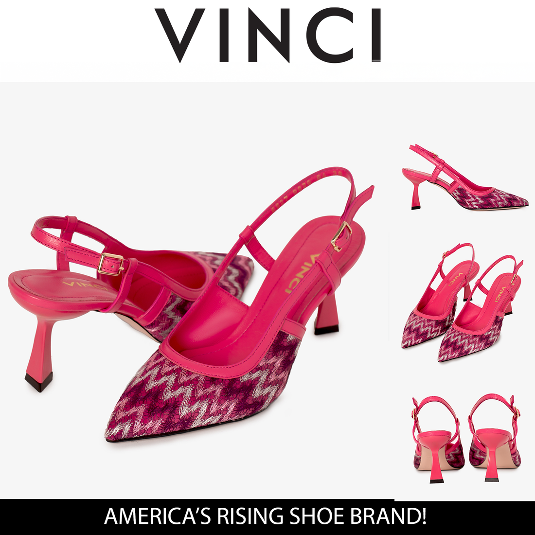 The Napoli Fuchsia Leather Slingback Women Sandal - Glamourous Grace