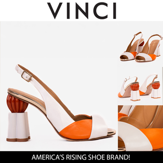 The Rize White Leather Pumpkin Heel Women Sandal - Glamourous Grace