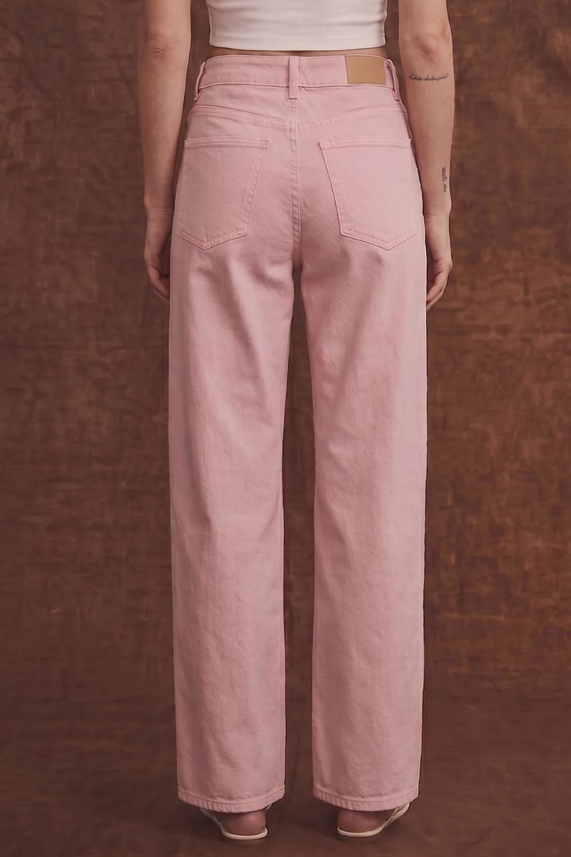SERAFINA HIGH RISE PINK BARREL LEG JEANS - Glamourous Grace