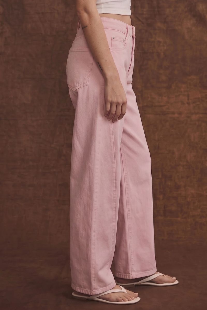 SERAFINA HIGH RISE PINK BARREL LEG JEANS - Glamourous Grace