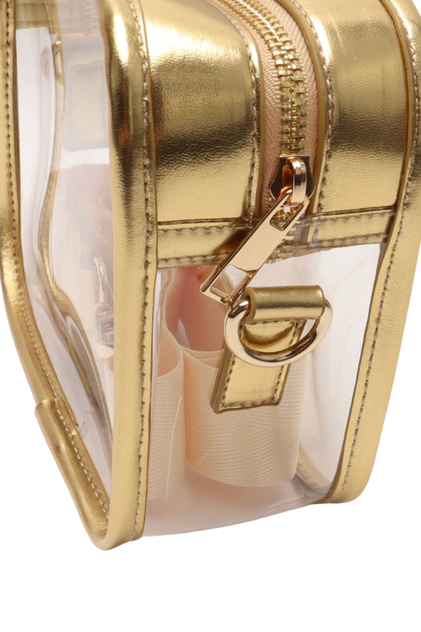SC - ETA 7/30-8/13 Geaux Tigers Gold Clear Crossbody Bag - Glamourous Grace