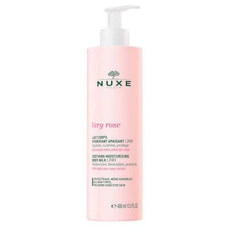 Nuxe Very Rose Soothing Moisturizing Body Milk 400ml - Natural Skincare for Dry & Sensitive Skin - Glamourous Grace