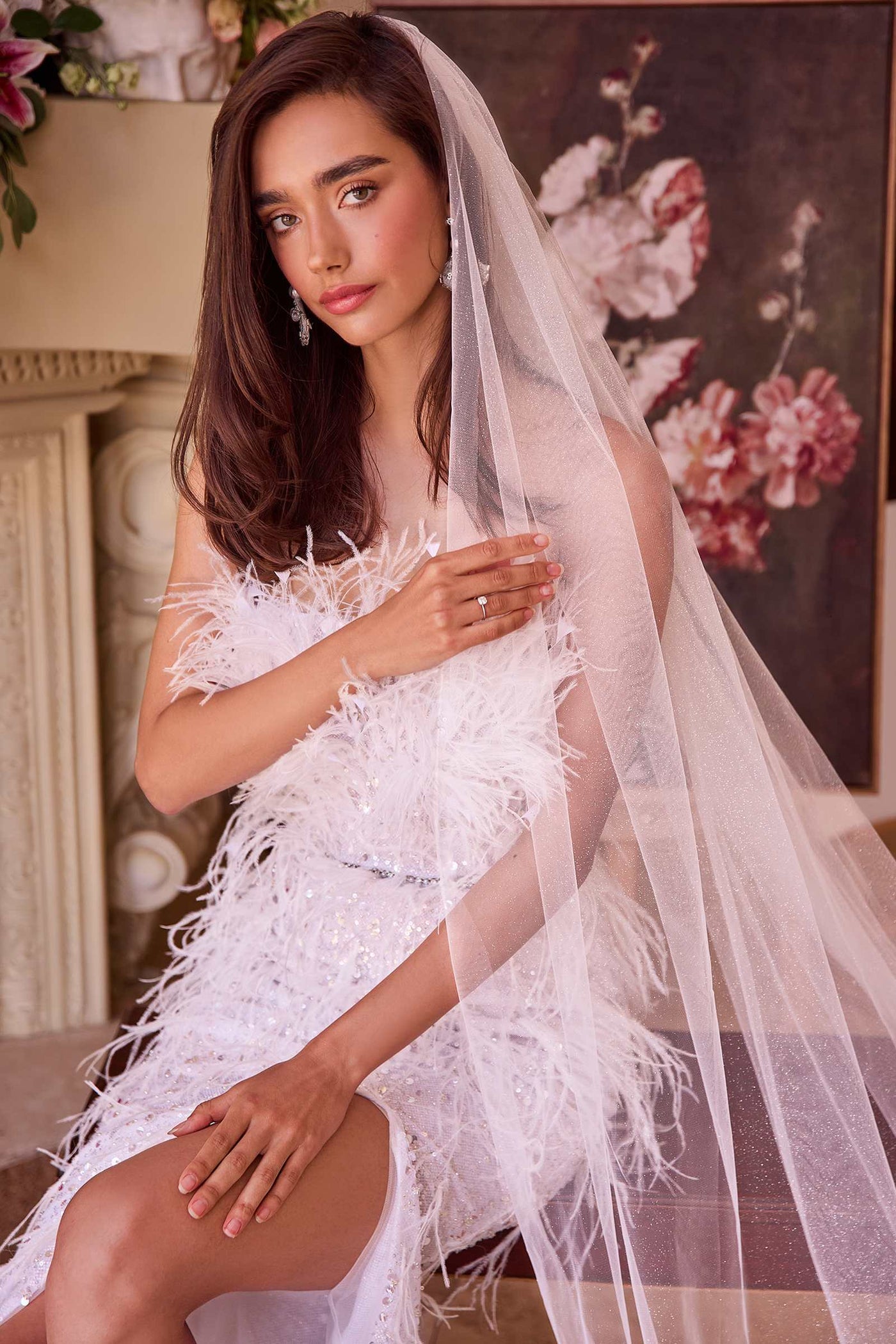 Sparkle Cathedral Veil - Glamourous Grace