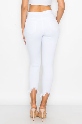Kaila - High Rise Shark Bite Destructed Skinny