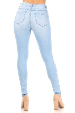 Catherine - High Rise Destructed Release Hem Skinny