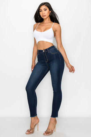Paisley - Classic High Rise Fray Hem Skinny