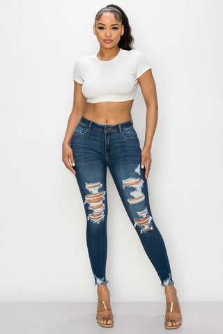 Nataly - High Rise Destructed Skinny