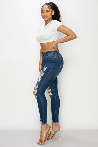 Nataly - High Rise Destructed Skinny