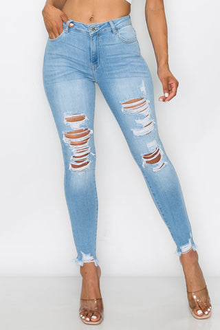 Nataly - High Rise Destructed Skinny