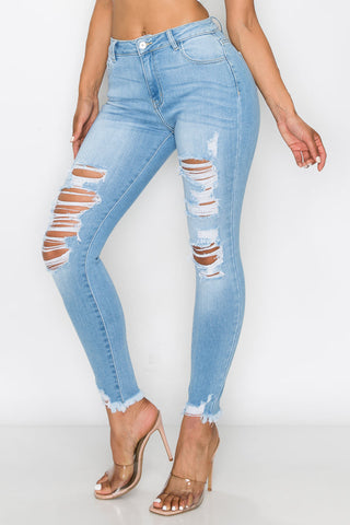 Nataly - High Rise Destructed Skinny