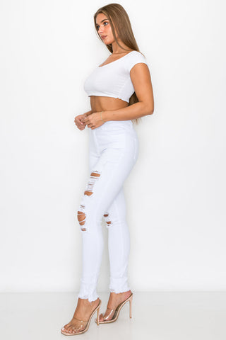 Nataly - High Rise Destructed Skinny