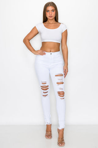 Nataly - High Rise Destructed Skinny