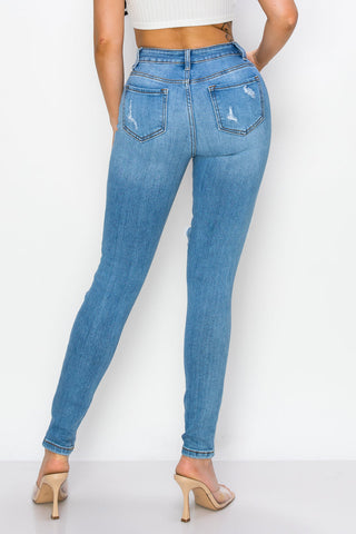 Taylor - High Rise Hole Destroy Premium Skinny