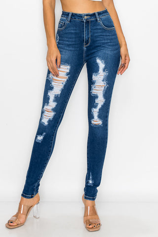 Athena - Super High Rise Heavy Destructed Premium Skinny