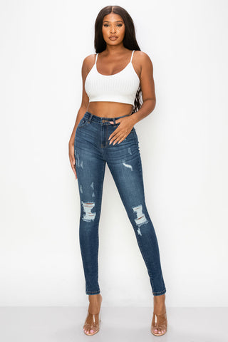 Harper - High Rise Destructed Skinny