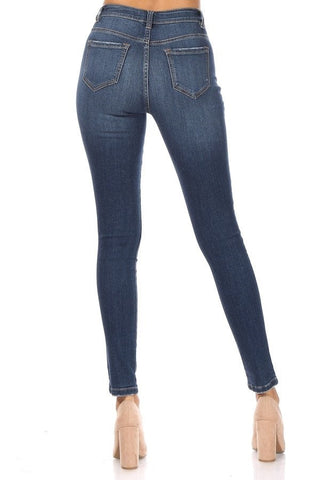 Cara - High Rise Lightly Destructed Skinny